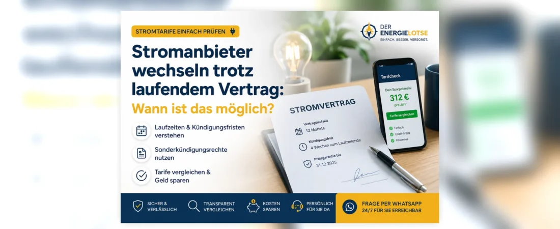 Stromanbieter wechseln trotz laufendem Vertrag: Wann ist das möglich?